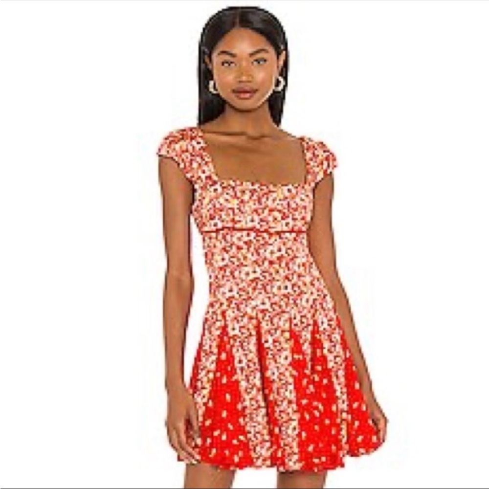 Free people red floral dress